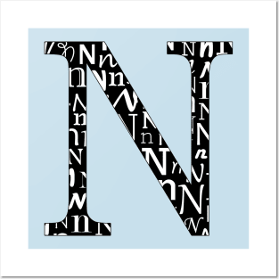 N Filled - Typography Posters and Art